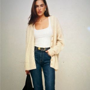 Reformation NWT oversized Giusta cashmere cardigan